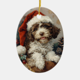 Lagotto Romagnolo Vintage Keramik Ornament