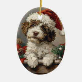 Lagotto Romagnolo Vintage Keramik Ornament