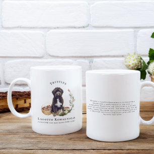 Lagotto Romagnolo Wasserfarben-Hund   Monogramm Kaffeetasse