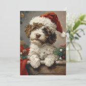 Lagotto Romagnolo Weihnachten (Stehend Vorderseite)