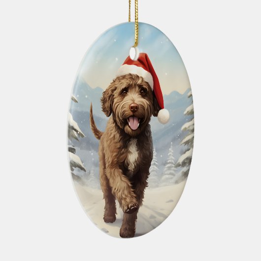 Lagotto Romagnolo Weihnachten Keramik Ornament (Rechts)