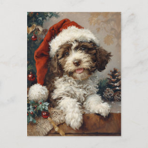 Lagotto Romagnolo Weihnachten Postkarte