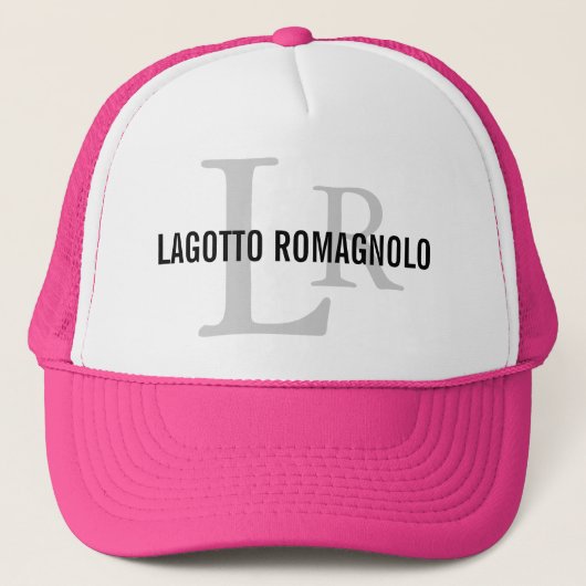 Lagotto Romagnolo Zucht-Monogramm Truckerkappe (Vorderseite)