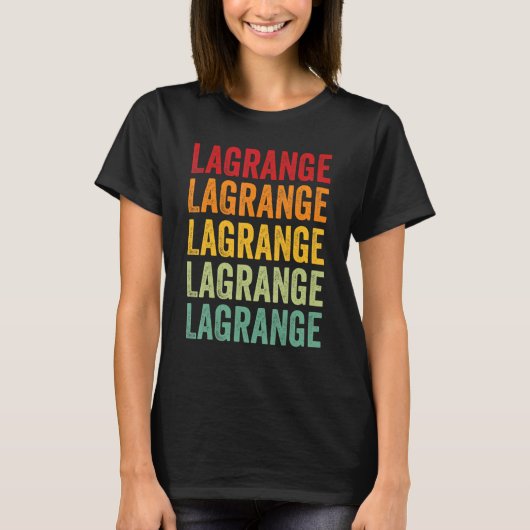 LaGrange County Indiana Rainbow Text Design T-Shirt (Vorderseite)