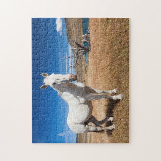 Laguna Azul, Landschaft mit Pferden Puzzle (Vertikal)