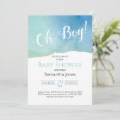 Laguna Babydusche Einladung (Stehend Vorderseite)