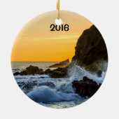 Laguna Beach 2 Seite Keramik Ornament (Hinten)