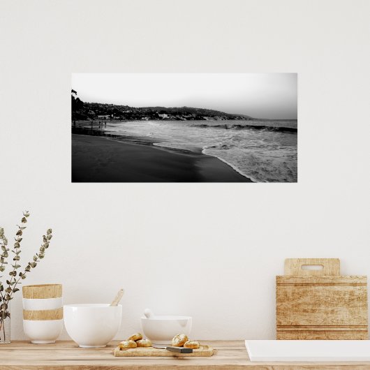 Laguna Beach B&W Poster (Küche)