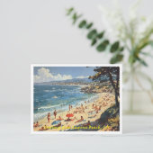 Laguna Beach CA, Greetings Illustration Postkarte (Stehend Vorderseite)