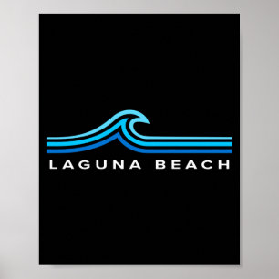 Laguna Beach CA Wellen Vintage Männer Frauen Junge Poster