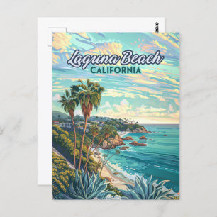 Laguna Beach California Orange Landkreis Vintag Postkarte