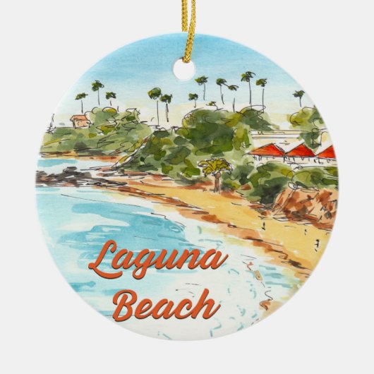 Laguna Beach California Ornament (Vorne)