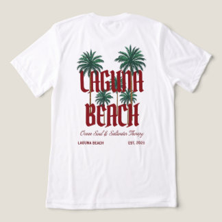 Laguna Beach California Surf Palmen Grafik T-Shirt Tri-Blend Shirt