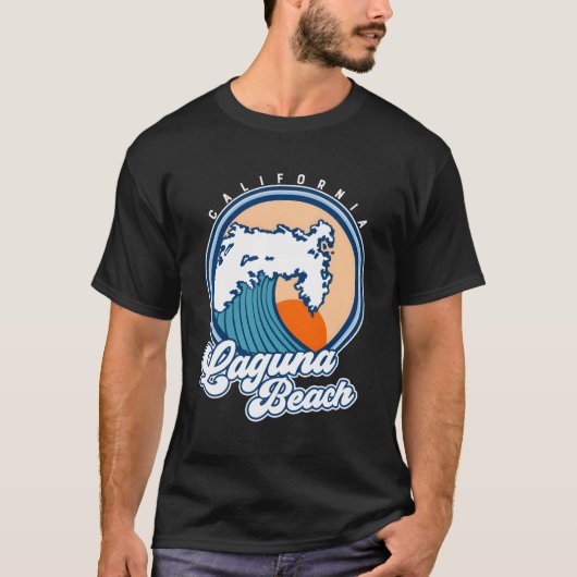 Laguna Beach California Surf Wave T-Shirt (Vorderseite)