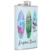 Laguna Beach California Surfboards Flask Flachmann (Rechts)
