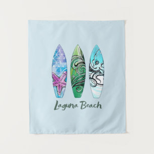 Laguna Beach California Surfboards Wandteppich
