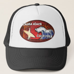 Laguna Beach California surfen Wellen Kunst, was Truckerkappe
