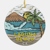Laguna Beach California Vintag Keramik Ornament (Hinten)