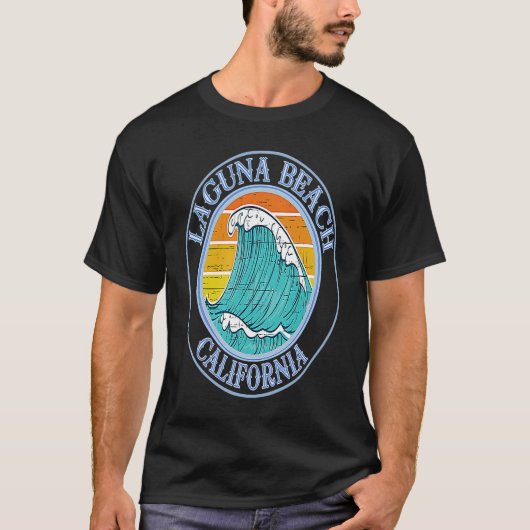 Laguna Beach California Waves T-Shirt (Vorderseite)