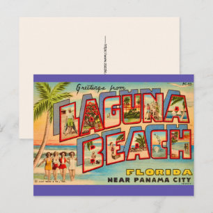 Laguna Beach FL Vintage Postkarte