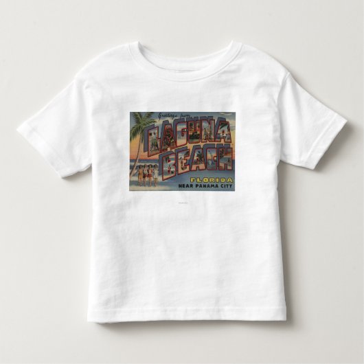 Laguna Beach, Florida - große Buchstabe-Szenen Kleinkind T-shirt (Vorderseite)
