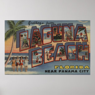 Laguna Beach, Florida - große Buchstabe-Szenen Poster