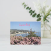 Laguna Beach flowers postcard Postkarte (Stehend Vorderseite)