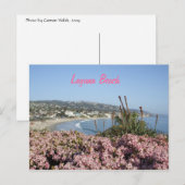 Laguna Beach flowers postcard Postkarte (Vorne/Hinten)