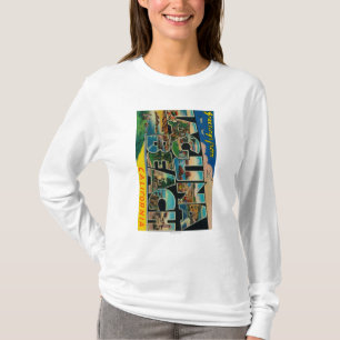 Laguna Beach, Kalifornien - große Buchstabe-Szene T-Shirt