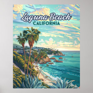 Laguna Beach Kalifornien Orange County Vintage Poster