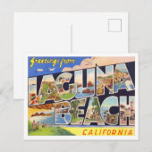 Laguna Beach, Kalifornien Vintag Big Letters Postkarte (Vorne/Hinten)