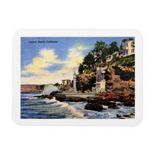 Laguna Beach, Kalifornien, Vintage-Ansicht Magnet