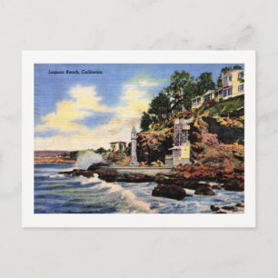 Laguna Beach, Kalifornien, Vintage-Ansicht Postkarte