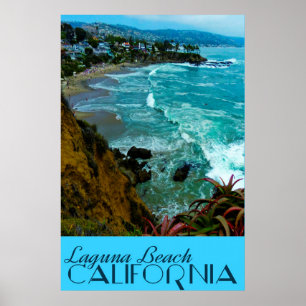Laguna Beach Kalifornien Vintage Reise Poster