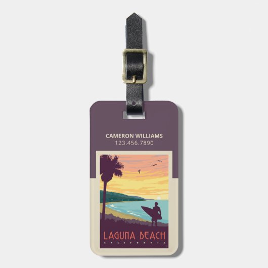 Laguna Beach | Laguna Beach Gepäckanhänger (Vorderseite vertikal)