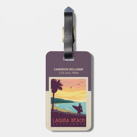 Laguna Beach | Laguna Beach Gepäckanhänger (Rückseite vertikal)