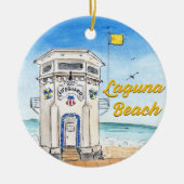 Laguna Beach Lifeguard Tower Ornament (Vorne)
