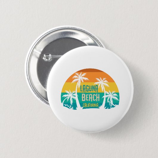 Laguna Beach Retro Button (Vorne & Hinten)