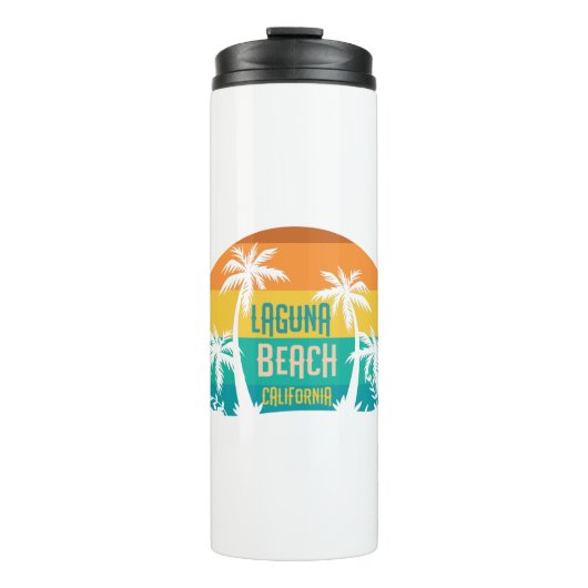Laguna Beach Retro Thermosbecher (Vorderseite)