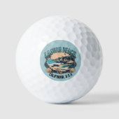Laguna Beach Retro Vignette Golfball (Vorderseite)