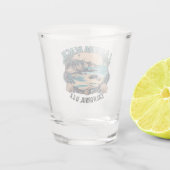 Laguna Beach Retro Vignette Schnapsglas (Rückseite)