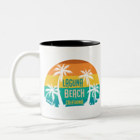 Laguna Beach Retro Zweifarbige Tasse (Links)
