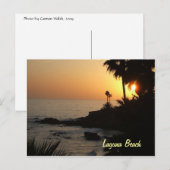Laguna Beach - Sonnenuntergang Postkarte (Vorne/Hinten)