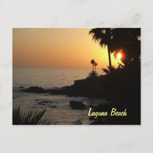 Laguna Beach - Sonnenuntergang Postkarte