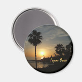 Laguna Beach Sonnenuntergangspalmagnet Magnet (Vorderseite/Rückseite)