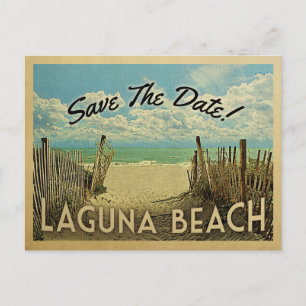 Laguna Beach Vintag Save the Date Ankündigungspostkarte