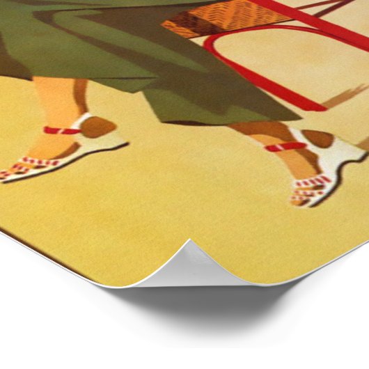 Laguna Beach Vintage Poster (Ecke)