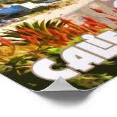 Laguna Beach Vintage Reiseposter Poster (Ecke)