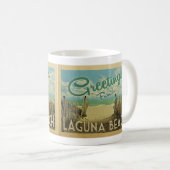 Laguna Beach Vintage Travel Kaffeetasse (VorderseiteRechts)