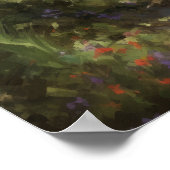 Laguna Beach Watercolor Art Print Poster (Ecke)